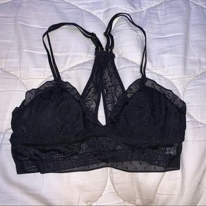 Black lace aerie bralette